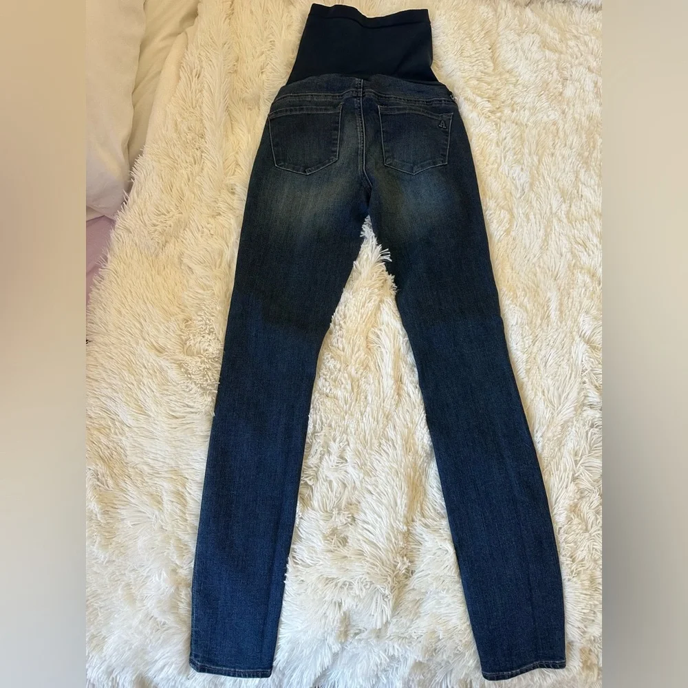 Articles of Society Maternity Blue Skinny Jeans Size: 25